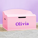 DIBSIES Personalized Creative Wonders Toy Box, Signature Series for Girls, 30 x 19.25 x 18 inches, Soft-Close Lid (Pink) by TinyTreasures Baby Boutique