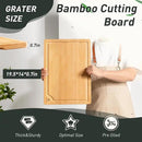 Extra Large Bamboo Board Charcuterie Non Slip Feet Over Sink Wooden Cutting Chopping Board Butcher Block Nice Solid Thick Juice Groove Big Xl XXl xlarge Hardwood Kitchen Counter Organic Meat BBQ Kit by CozyNest Decor