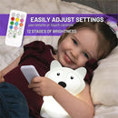 Lumipets Remote Control Silicone Night Light for Kids - Fox Design with 9 Soft Colors & Sleep Timer - Rechargeable, Battery-Operated Lamp for Bedroom | Baby Nursery, Toddler, Girls, Boys by TinyTreasures Baby Boutique