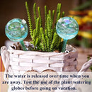 Self Watering Planter Insert, 4pcs Blown Glass Plant Watering Globes, Potting Self-Watering Bulbs Flower Automatic Watering Device Auto-Drippers for Plant Daily Self Watering by GreenHaven Gardens