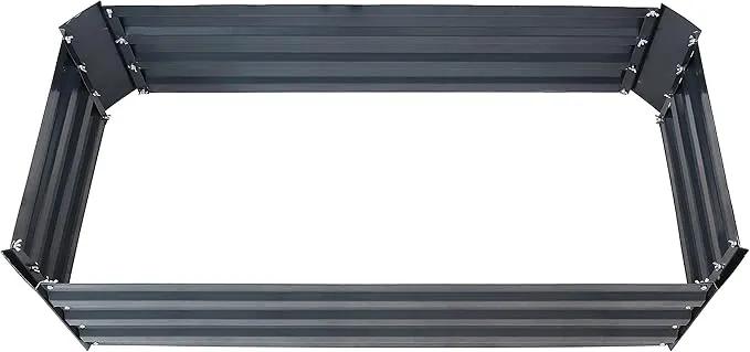 Sunnydaze 11.75" H Raised Metal Garden Bed - Galvanized Raised Garden Bed Outdoor for Vegetables and Flowers - Dark Gray - 4' x 2' Rectangle, photo 10 of 10