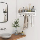 AMBIRD Wall Hooks with Shelf | Entryway Hanging Wood Coat Hooks | Wall-Mounted Rack with 5 Dual Hooks | Bathroom, Living Room, Bedroom (Modern). by CozyNest Decor