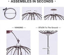 LIGHTSHARE 12IN 96LED Light Ball Light Garden Yard Decoration Pathway Lights Sphere Light with Fold Flat Metal Frame Indoor Outdoor Waterproof, Plug in by GreenHaven Gardens