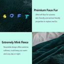 GONAAP Fuzzy Faux Fur Throw Blanket Dark Teal Super Soft Cozy Plush Fuzzy Shaggy Blanket for Couch Sofa Bed (Dark Teal, Throw(50"x60"))
