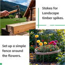 Rebar Stakes 16 Inch, 10 Pack Ground Stakes Heavy Duty with Chisel Point, Straight Metal Stakes for Concrete Form, Landscaping, Camping Tent or Timber, Black by CozyNest Decor