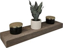 joelsantiques 24 Inch Wooden Floating Shelves for Wall - 24x6x2 in - Made of Natural Wood - Short Heavy Duty Rustic Wall Shelves for Bedroom - Perfect for Bathroom, Kitchen - Grey by CozyNest Decor
