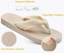 KuaiLu Flip Flops for Women with Arch Support Yoga Mat Comfortable Summer Beach Walking Thong Cushion Sandals Slip On Indoor Outdoor by TinyTreasures Baby Boutique