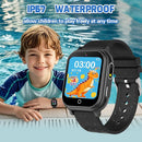 Kids Waterproof Smart Watch Gift for Boys Ages 3-12, 32 Puzzle Games, HD Touchscreen, Dual Camera, Vedio Pedometer Music Player, Kids Watch Toy Birthday Gifts for Boys Ages 5 6 7 8 9 10 (Black) by TinyTreasures Baby Boutique