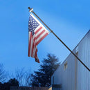 ZMTECH 5FT Flag Pole Kit with Solar Light and Proud American Flag, Adjustable Bracket and Upgraded Tangle-Free Ring 1" Stainless Steel Flagpole for Day and Night, Residential, Commercial, Black by GreenHaven Gardens