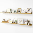 Picture Ledge Shelf, Wood Long Floating Shelves for Wall, Set of 2, 56 inch Picture Ledge Shelves, Photo Ledge Nursery Book Shelves Wall Mounted for Living Room Kids' Room Bedroom, Color Oak by TinyTreasures Baby Boutique