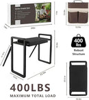 seasky Foldable Garden Kneeling and Seat, Anti-Tipping Garden Stool Widened Thick Soft Kneeling Pad，Heavy Duty Gardening Stool with Garden Tool Bag, Gardening Gift for Women(Without Gloves) by GreenHaven Gardens