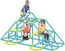 Eezy Peezy Mega Pyramid Monkey Bars Climbing Tower Active Outdoor Fun for Kids Ages 3 to 8 Years Old, Blue/Green by TinyTreasures Baby Boutique