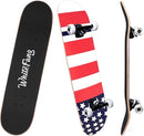 WhiteFang Skateboards for Beginners, Complete Skateboard 31 x 7.88, 7 Layer Canadian Maple Double Kick Concave Standard and Tricks Skateboards for Kids and Beginners by TinyTreasures Baby Boutique