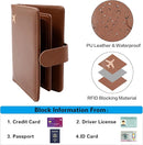 Melsbrinna Rfid Passport Holder for Travel women/Men, Cute Passport Wallet Rfid Blocking Card Slots, Rfid Passport Cover/CaseTravel Wallet, Passport Book Holder (1, Brown) by TinyTreasures Baby Boutique