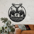 Personalized Metal Signs - Custom Shed Wall Decor, Black Deer Metal Art, Home Sign Plaques, Outdoor Decorative Signage (Style C) by CozyNest Decor
