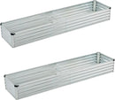 8x2x1ft(2 Pack) Galvanized Raised Garden Bed,Outdoor Planter Box Metal Patio Kit Planting Bed for Vegetables Flowers Herb,Silver by GreenHaven Gardens