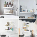 Acrylic Wall Floating Shelves Set of 2, Wall Shelves White 12 Inch Adhesive Wall Organizer Adhesive Shelf for Bathroom, Kitchen, Bedroom, Office, Gaming Room, No Damage, No Drill by CozyNest Decor
