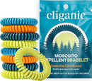 Cliganic 50 Pack Mosquito Repellent Bracelets for Adults & Kids - Natural DEET-Free Bands, Individually Wrapped by TinyTreasures Baby Boutique