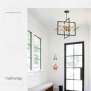 18.9'' Black Gold 8-Light Sputnik Chandelier Modern Industrial Adjustable Hanging Geometric Pendant Light Fixture for Entryway Foyer Stairway Hallway Bedroom Living Room Kitchen Island by CozyNest Decor