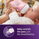 Philips Avent Natural Baby Bottles with Natural Response Nipples (Medium Flow, Flow 3), 9oz, Pink, 4-Pack, SCY903/14 by TinyTreasures Baby Boutique