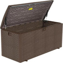 180 Pro Gallon Waterproof Outdoor Storage Bin Resin Deck Box for Patio, Poolside, and Garden, Lockable & UV-Resistant, Brown by GreenHaven Gardens