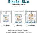 Custom Name Crib Bedding Set - Blue Floral Leopard Pattern, Personalized Nursery Bedding 3-Piece Set– Soft Blanket, Fitted Sheet, Changing Pad Cover – for Newborns Girls Nursery Gifts by TinyTreasures Baby Boutique