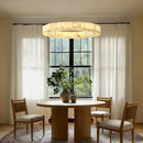 Alabaster Round Chandelier, D30in Modern Marble Dining Room Chandeliers, White Foyer Chandelier for Dining Room Light Fixture, Living Room, Bedroom Lights, Foyer, Kitchen by CozyNest Decor