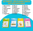 ZEENKIND French & English Talking Flash Cards with 510 Sight Words for Toddlers 3-6 Years Old, Learn French for Kids, Audible Pocket Speech Early Learning Bilingual Flashcard Toys, 255 Cards by TinyTreasures Baby Boutique
