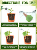 4Pcs Plant Watering Globes, Kalolary Large Terracotta Automatic Watering Stake Devices with Wooden Stopper for Pots, Planters, Indoor, Outdoor by GreenHaven Gardens