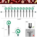 Ultimate Unicorn Christmas Pathway Lights, Green Peppermint LED Lollipop Lights for Outdoor Decoration, With Stakes for Yard, Sidewalk, Garden, Rooftop by GreenHaven Gardens