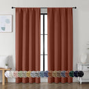 Simplebrand Ava Terracotta Blackout Curtains for Bedroom, 72 Inch Length, 2 Panels, Privacy Thermal Insulated, Rod Pocket, Window Curtains for Patio, French Door, W40 x L72 Inch by TinyTreasures Baby Boutique