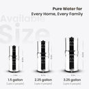 Gravity Water Filter System - 1.5 Gallons NSF Certified AISI 304 Stainless Steel Water Filter with 2 Smart (Black) Carbon Filter Elements & Free Stainless Steel Stand and Spigot (1.5G) by CozyNest Decor