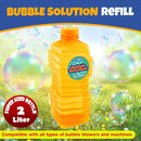 Bubble Solution | Bubbles Refill Solution 68 Oz. | Ready to Use Solution for Bubble Machines, Wands, Guns, & Other Bubble Blower Toys for Toddlers & Kids | Easy Grip Bulk Bottle by TinyTreasures Baby Boutique