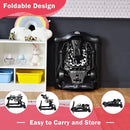 BABY JOY 4-in-1 Baby Walker, Foldable Activity Walker with Adjustable Height & Speed, Music, Lights, Anti-Rollover, Toddler Push Walker, Baby Walker with Wheels for Boys Girls 6-18 Months (Black) by TinyTreasures Baby Boutique