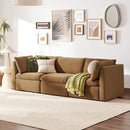 mopio Oversized Modular Sectional Sofa with Fully Removable Covers and Storage, Convertible U, L-Shaped and Sleeper Sectional, Modern Couches with Ottoman Chaise (Hazelnut Velvet, 3 Seater) by CozyNest Decor