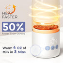 Portable Bottle Warmer for Travel, Dual Heating Modes for Breastmilk & Water, Portable Bottle Milk Warmer with Fast Heating & Long Battery Life, 12 Ounces Large Capacity (Blue) by TinyTreasures Baby Boutique