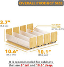 SpaceAid Bamboo Pull Out Spice Rack Organizer for Cabinet, Heavy Duty Slide Out Seasoning Kitchen Pantry Sliding Vertical Organization, 10.1" Wide, 4 Drawers(2" Wide), 1-Tier, Natural by CozyNest Decor