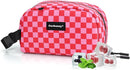 Cerbonny Small Cooler Bag Freezable Lunch Bag for Work School Travel, Leak-proof, Insulated, Waterproof, Portable, Pink Checkerboard, 2.5L by TinyTreasures Baby Boutique