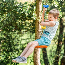 Tree Swing Rainbow Climbing Rope, Heavy Duty Swing Disc Seat Replacement for Kids with Hanging Strap and Platform Carabiners Indoor/Outdoor Playground Accessories (Orange) by TinyTreasures Baby Boutique