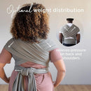 Boba Baby Wrap Carrier – Original Baby Sling Carrier for Newborns (7–35 lbs), Soft, Secure, Hands-Free & Ergonomic, Ideal for Comfortable Bonding, New Parents (Serenity Oat Meadow) by TinyTreasures Baby Boutique