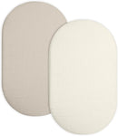 Bassinet Sheet for Baby Boy and Girl 2 Pack, Fitted Sheets for Rectangle, Oval, Hourglass Bassinet Mattress, Muslin Moses Basket Sheets with Neutral Style (Beige & Cream) by TinyTreasures Baby Boutique
