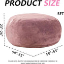 5FT，Big Bean Bag Chairs for Adults，Large beanbag with Filler Included，Memory Foam Material，Easy to Clean and Washable Corduroy Fabric，Suitable for Living Room and Bedroom (Pink, 5 Foot) by CozyNest Decor