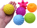 6 Pack Sensory Balls for Kids, Soft & Textured Massage Balls Set Develops Kid's Tactile Senses by TinyTreasures Baby Boutique