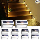 JSOT Solar Step Deck Lights for Outside Decorative - 10Pack Stairs Lights Outdoor Waterproof for Yard Garden Landscape Pool Fence Step Wall 9 LED Beads Solar Lighting by GreenHaven Gardens