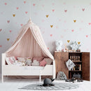 WS Wallpaper Heart Wall Decals Pack of 5 Sheets 135pcs by Lipastick - Polka Dots Wall Stickers for Bedroom Living Room Girls Room Decoration Kids Room Baby Nursery Room Removable Wall Decals by TinyTreasures Baby Boutique
