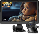 7" Baby Car Camera, FHD IR Night Vision Baby Car Mirror - IPS Display Rear Facing Monitor with 178° Wide Angle, Safe Driving for New Parents, Infants, Kids & Toddlers by TinyTreasures Baby Boutique