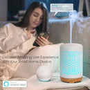 Earnest Living Smart Wifi Essential Oil Diffuser White Ceramic Diffuser 250 ml with Alexa Google Home App Phone Control LED and Auto Off Office Humidifier Aromatherapy Diffusers for Essential Oils by TinyTreasures Baby Boutique