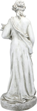Design Toscano Summer Woman of The Four Seasons Indoor/Outdoor Garden Statue, 11 inches Wide, 33 inches Tall, Cast Stone Resin, Antique Stone Finish by GreenHaven Gardens