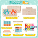 Montessori Math Learning Toy – Number Blocks, Counting Sticks, Tracing Board & Finger Counting, Educational Preschool STEM Sensory Toys for Toddlers, Birthday Gift for 2 3 4 5 Year Old Boys Girls Kids by TinyTreasures Baby Boutique