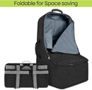 Padded Car Seat Travel Bag for Airplane, Heavy Duty Backpack for Air Travel, Water-Resistant Carrier with Shoulder Strap, Fits Most Car Seats (Black) by TinyTreasures Baby Boutique